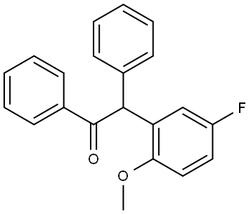 2-(5-fluoro-2-methoxyphenyl)-1,2-diphenylethan-1-one Struktur