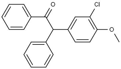 2-(3-chloro-4-methoxyphenyl)-1,2-diphenylethan-1-one Struktur