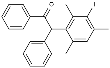 2-(3-iodo-2,4,6-trimethylphenyl)-1,2-diphenylethan-1-one Struktur