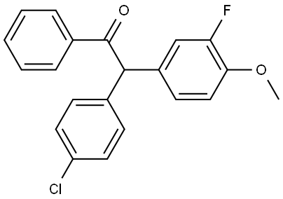 2-(4-chlorophenyl)-2-(3-fluoro-4-methoxyphenyl)-1-phenylethan-1-one Struktur