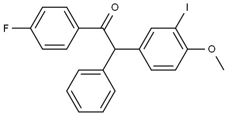 1-(4-fluorophenyl)-2-(3-iodo-4-methoxyphenyl)-2-phenylethan-1-one Struktur