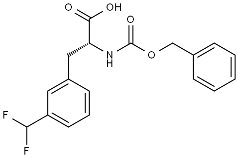 (R)-2-(((benzyloxy)carbonyl)amino)-3-(3-(difluoromethyl)phenyl)propanoic acid Struktur