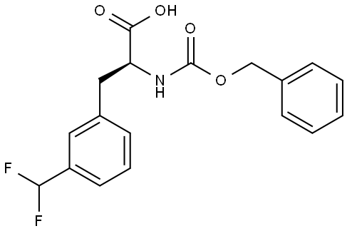 (S)-2-(((benzyloxy)carbonyl)amino)-3-(3-(difluoromethyl)phenyl)propanoic acid Struktur