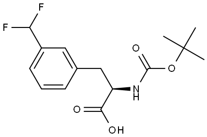 (R)-2-((tert-butoxycarbonyl)amino)-3-(3-(difluoromethyl)phenyl)propanoic acid Struktur