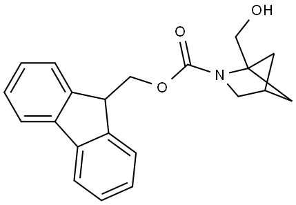 (9H-fluoren-9-yl)methyl 1-(hydroxymethyl)-2-azabicyclo[2.1.1]hexane-2-carboxylate Struktur