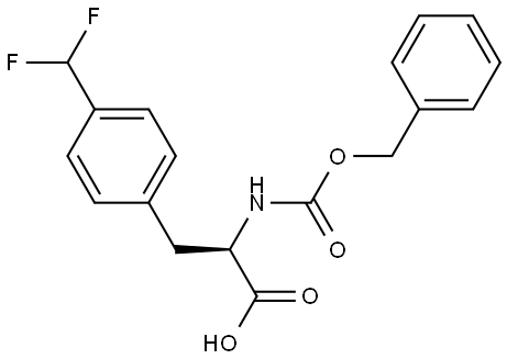 (R)-2-(((benzyloxy)carbonyl)amino)-3-(4-(difluoromethyl)phenyl)propanoic acid Struktur