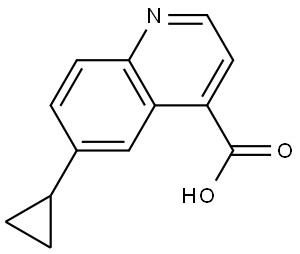 4-Quinolinecarboxylic acid, 6-cyclopropyl- Struktur