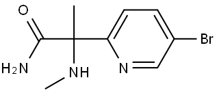 2-(5-bromopyridin-2-yl)-2-(methylamino)propanamide Struktur