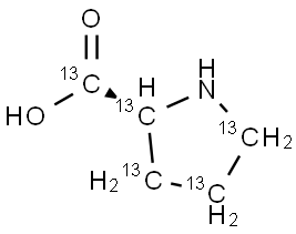 L-PROLINE-13C5 Struktur