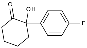 2-(4-fluorophenyl)-2-hydroxycyclohexan-1-one Struktur