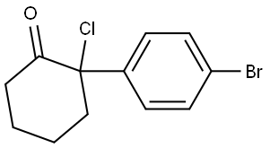 2-(4-bromophenyl)-2-chlorocyclohexan-1-one Struktur