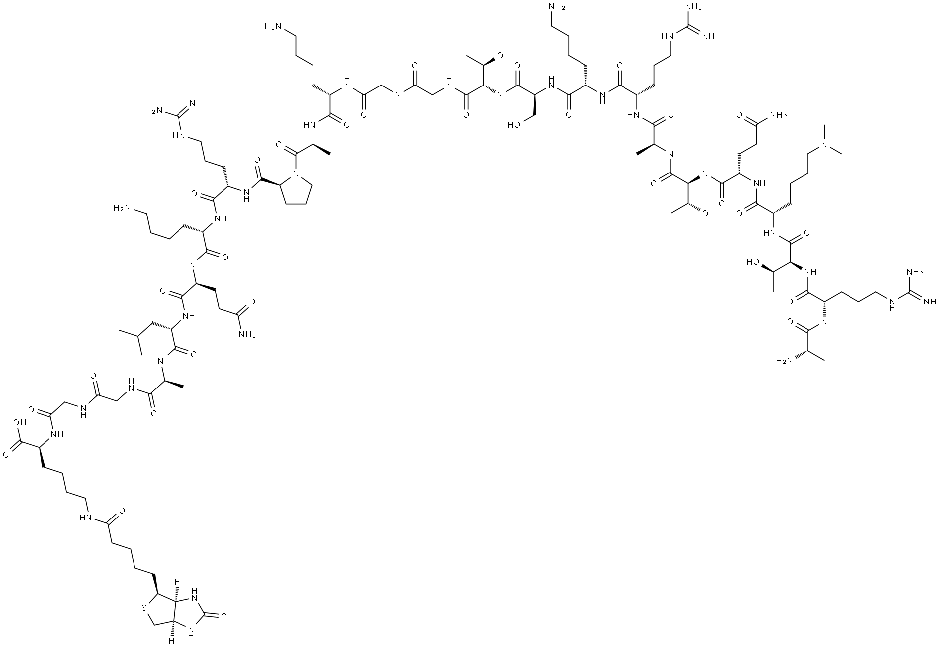 (Lys(Me)2)-Histone H3 (1-21)-Gly-Gly-Lys(biotinyl) Struktur