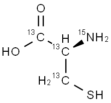 L-Cysteine-13C3, 15N Struktur