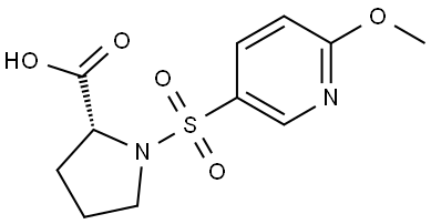 D-Proline, 1-[(6-methoxy-3-pyridinyl)sulfonyl]- Struktur