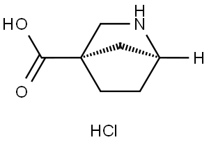 (1S,4S)-2-azabicyclo[2.2.1]heptane-4-carboxylic acid hydrochloride Struktur