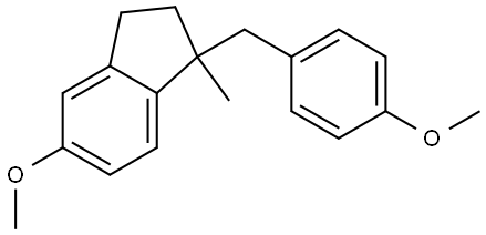 2,3-Dihydro-5-methoxy-1-[(4-methoxyphenyl)methyl]-1-methyl-1H-indene Struktur