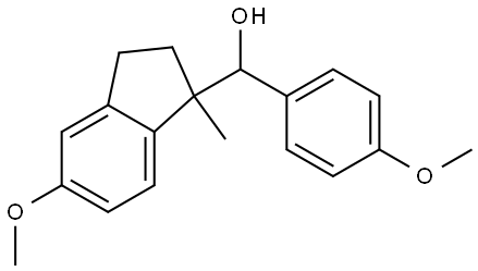 (5-methoxy-1-methyl-2,3-dihydro-1H-inden-1-yl)(4-methoxyphenyl)methanol Struktur