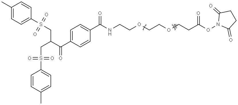 Bis-sulfone-peg12-nhs ester Struktur