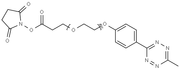 Methyltetrazine-PEG12-NHS ester Struktur