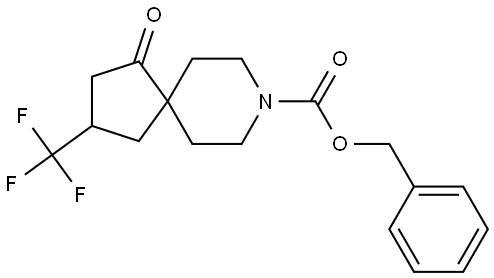 benzyl 1-oxo-3-(trifluoromethyl)-8-azaspiro[4.5]decane-8-carboxylate Struktur