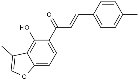 (2E)-1-(4-Hydroxy-3-methyl-5- benzof
uranyl)-3-(4-methylphenyl)-2-propen-1-
one Struktur