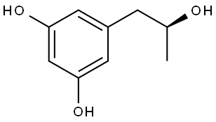 (S)-5-(2-hydroxypropyl)benzene-1,3-diol Struktur