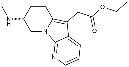 Ethyl (8R)-6,7,8,9-tetrahydro-8-(methylamino)pyrido[3,2-b]indolizine-5-acetate Struktur