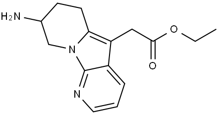 Ethyl 8-amino-6,7,8,9-tetrahydropyrido[3,2-b]indolizine-5-acetate Struktur