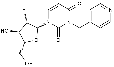 2'-Deoxy-2'-fluoro-N3-[(pyridin-4-yl)Methyl]-beta-D-arabinouridine Struktur