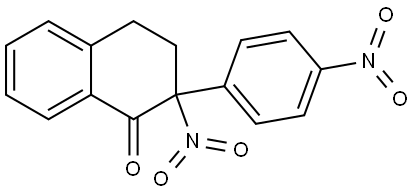 2-nitro-2-(4-nitrophenyl)-3,4-dihydronaphthalen-1(2H)-one Struktur