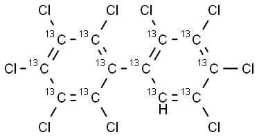 2,2',3,3',4,4',5,5',6-NONACB (PCB-206) (13C12, 99%) 40+/-2 ug/ml in Nonane Struktur