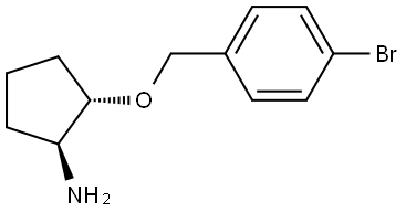 (1S,2S)-2-[(4-bromophenyl)methoxy]cyclopentan-1-amine Struktur