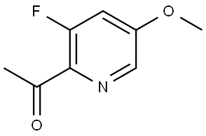 Ethanone, 1-(3-fluoro-5-methoxy-2-pyridinyl)- Struktur