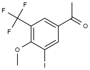 1-(3-Iodo-4-methoxy-5-trifluoromethyl-phenyl)-ethanone Struktur