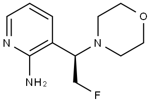 (R)-3-(2-fluoro-1-morpholinoethyl)pyridin-2-amine Struktur