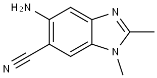 1H-Benzimidazole-6-carbonitrile, 5-amino-1,2-dimethyl- Struktur