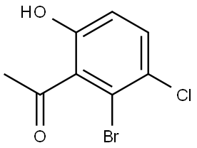 1-(2-Bromo-3-chloro-6-hydroxy-phenyl)-ethanone Struktur