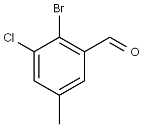 2-Bromo-3-chloro-5-methylbenzaldehyde Struktur