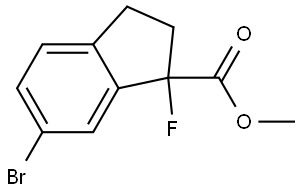 methyl 6-bromo-1-fluoro-2,3-dihydro-1H-indene-1-carboxylate Struktur