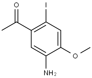 1-(5-Amino-2-iodo-4-methoxy-phenyl)-ethanone Struktur