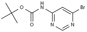 Carbamic acid, N-(6-bromo-4-pyrimidinyl)-, 1,1-dimethylethyl ester Struktur