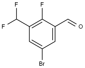 Benzaldehyde, 5-bromo-3-(difluoromethyl)-2-fluoro- Struktur