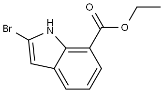 1H-Indole-7-carboxylic acid, 2-bromo-, ethyl ester Struktur