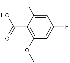 4-fluoro-2-iodo-6-methoxybenzoic acid Struktur