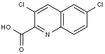 2-Quinolinecarboxylic acid, 3,6-dichloro- Struktur