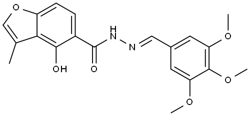 4-Hydroxy-3-methyl-5- benzofurancarboxylic acid (2E)-2-[(3,4,5-trimethoxyphenyl)m... Structure