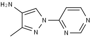 3-methyl-1-(pyrimidin-4-yl)-1H-pyrazol-4-amine Struktur