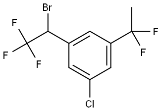 1-(1-bromo-2,2,2-trifluoroethyl)-3-chloro-5-(1,1-difluoroethyl)benzene Struktur