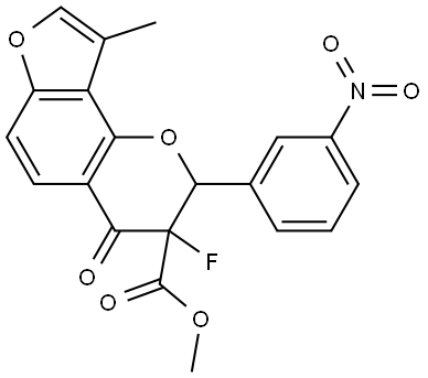 Methyl 3-fluoro-3,4-dihydro-9-methyl-2-(3-nitrophenyl)-4-oxo-2H-furo[2,3-h]-1-be...|