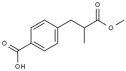 Benzenepropanoic acid, 4-carboxy-α-methyl-, 1-methyl ester Struktur